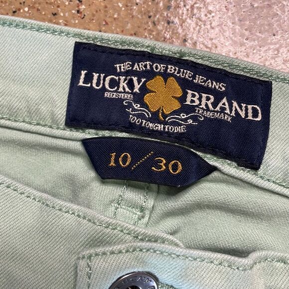 Lucky Brand Zoe Straight Crop Jeans in Mint Green sz 10/30 - Picture 13 of 16